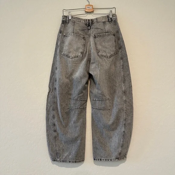 We the Free Good Luck Mid Rise Barrel Jeans 28 - Picture 3 of 5
